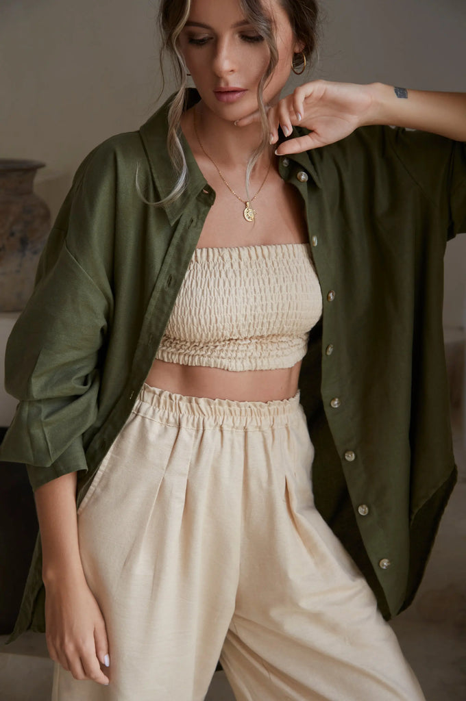 Romania Oversized Linen Shirt by Bali Lane Bali Lane