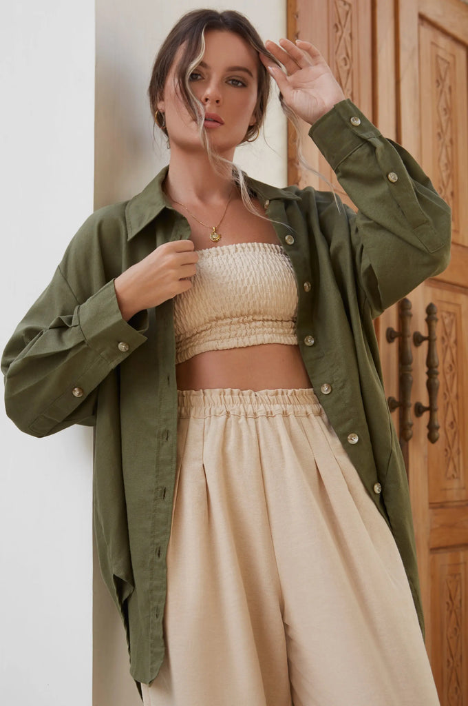 Romania Oversized Linen Shirt by Bali Lane Bali Lane