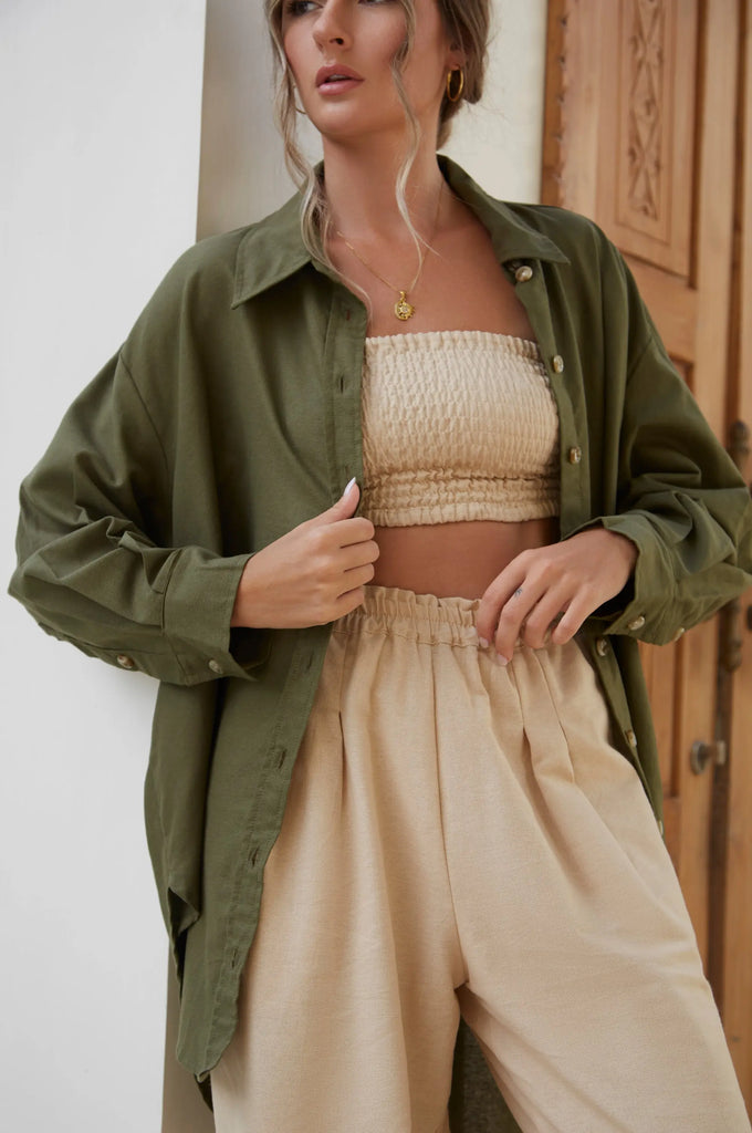 Romania Oversized Linen Shirt by Bali Lane Bali Lane