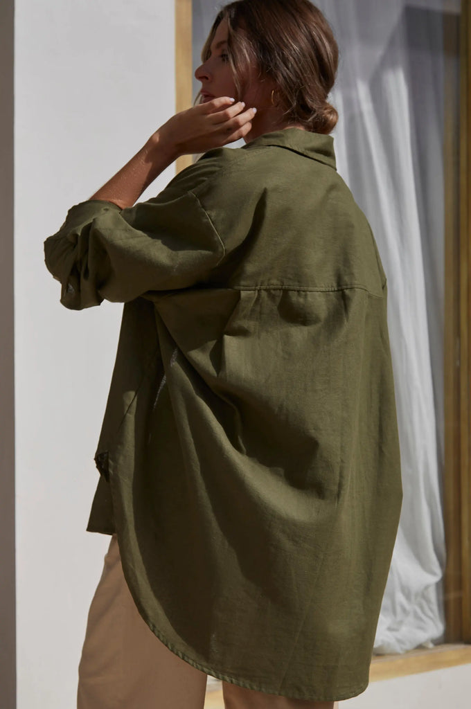 Romania Oversized Linen Shirt by Bali Lane Bali Lane