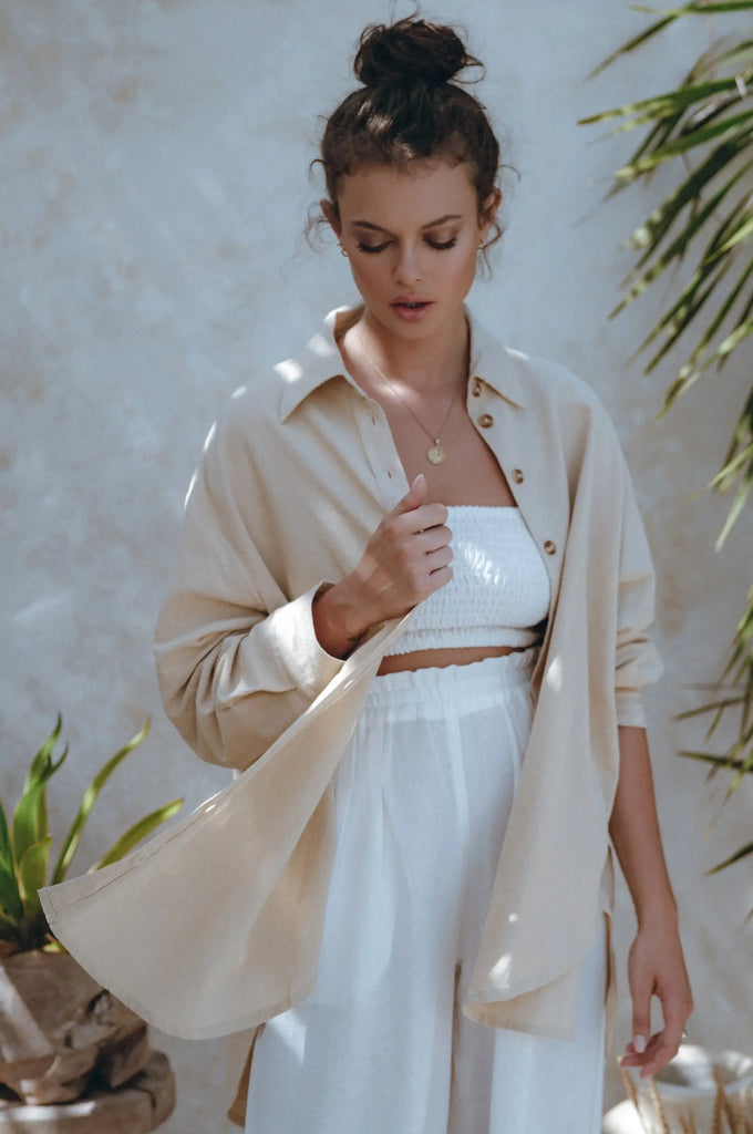 Romania Oversized Linen Shirt by Bali Lane Bali Lane