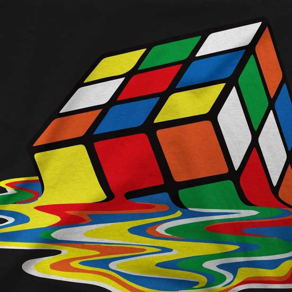 Rubick's Cube Melting, Sheldon Cooper's T-Shirt by Art-O-Rama Shop ART-O-RAMA-SHOP