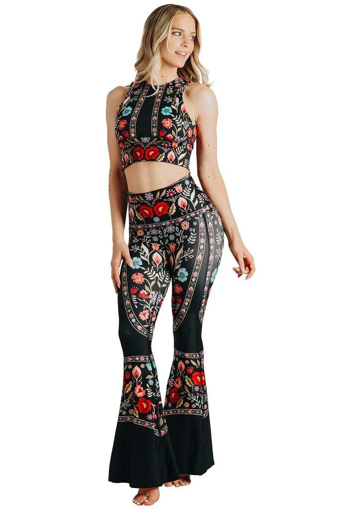 Rustica Printed Bell Bottoms by Yoga Democracy Yoga Democracy