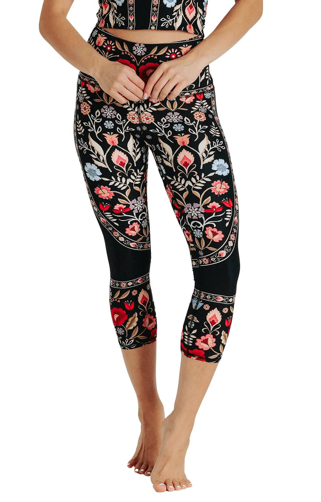 Rustica Printed Yoga Crops by Yoga Democracy Yoga Democracy