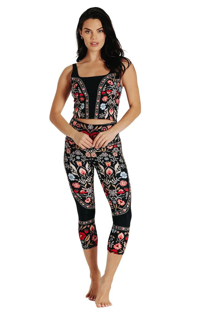 Rustica Printed Yoga Crops by Yoga Democracy Yoga Democracy