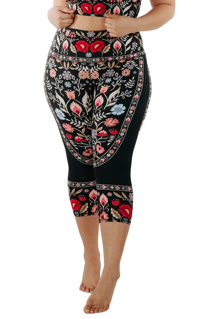 Rustica Printed Yoga Crops by Yoga Democracy Yoga Democracy