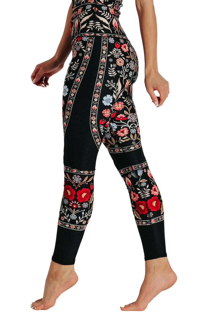 Rustica Printed Yoga Leggings by Yoga Democracy Yoga Democracy