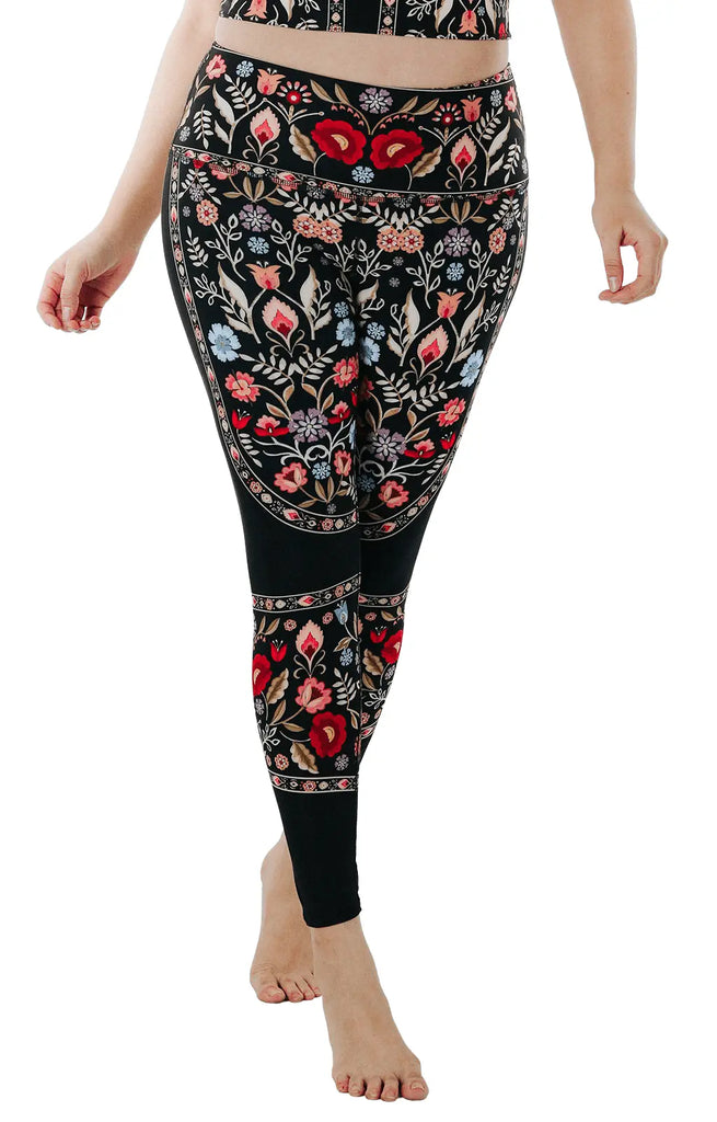 Rustica Printed Yoga Leggings by Yoga Democracy Yoga Democracy