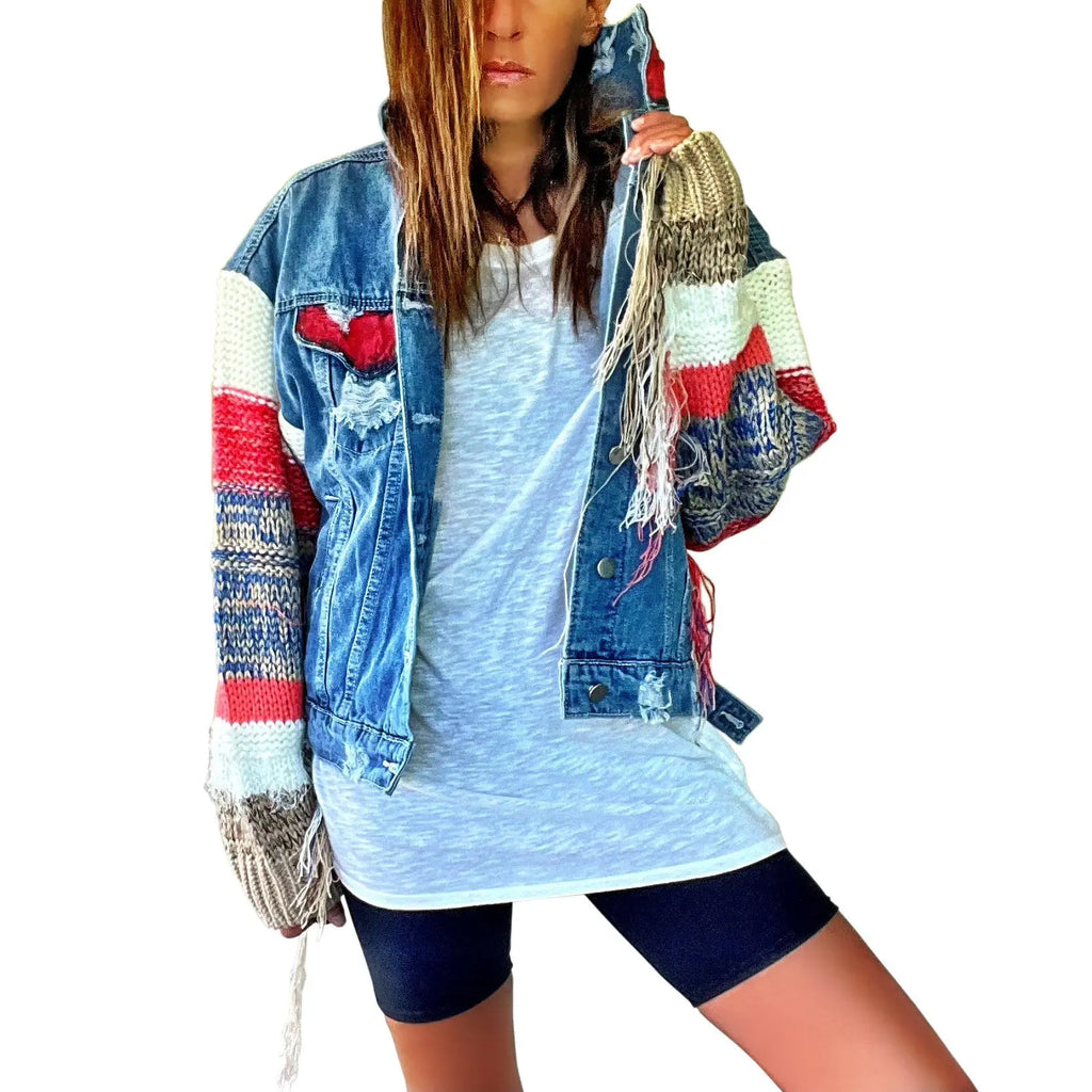 'SIMPLE THOUGHTS' DENIM JACKET by Wren + Glory Wren + Glory