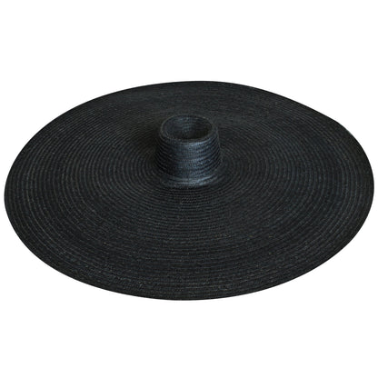 The Solana Oversized Straw Hat in Black