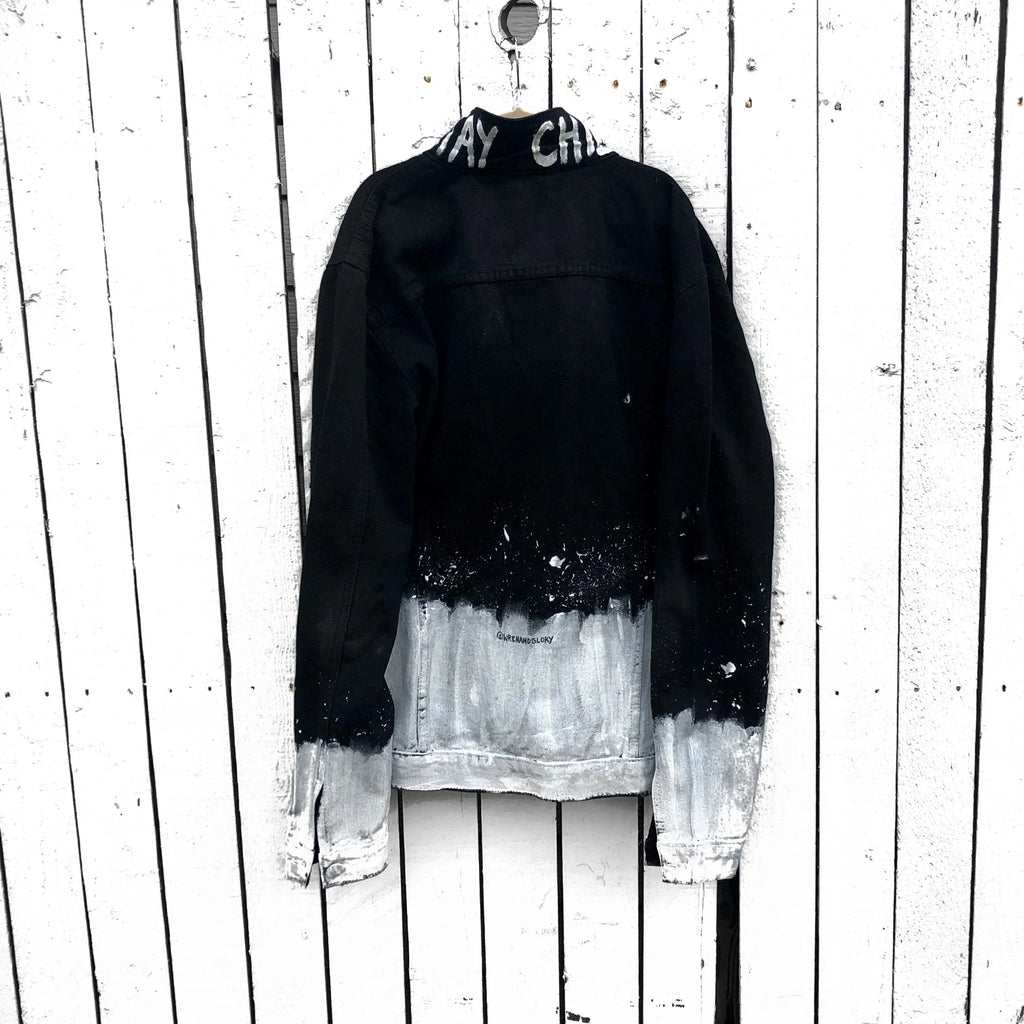 'SPLATTER' DENIM JACKET - MENS by Wren + Glory Wren + Glory