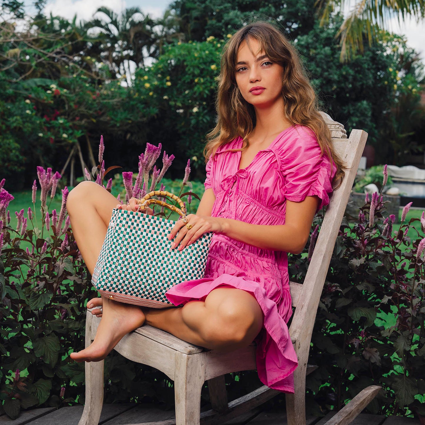 The Srikandi Ruffle Dress in Guava Pink