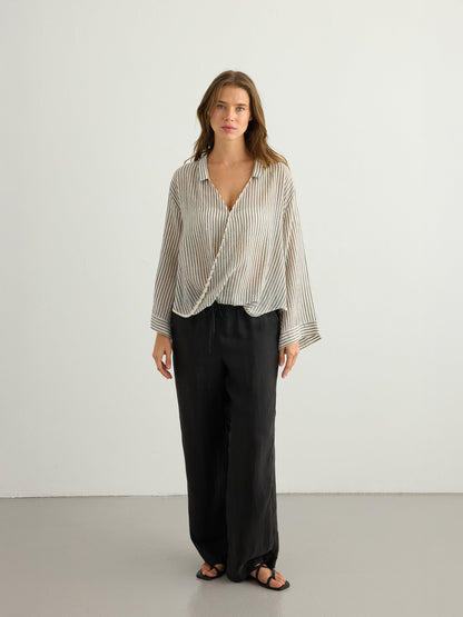 Sade Top - Black Stripes