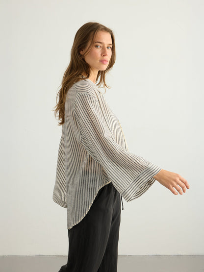 Sade Top - Black Stripes