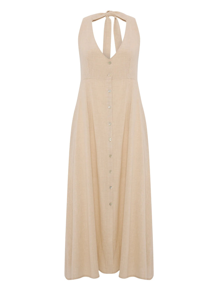 Sahara Sun Maxi Dress - Natural by The Handloom The Handloom