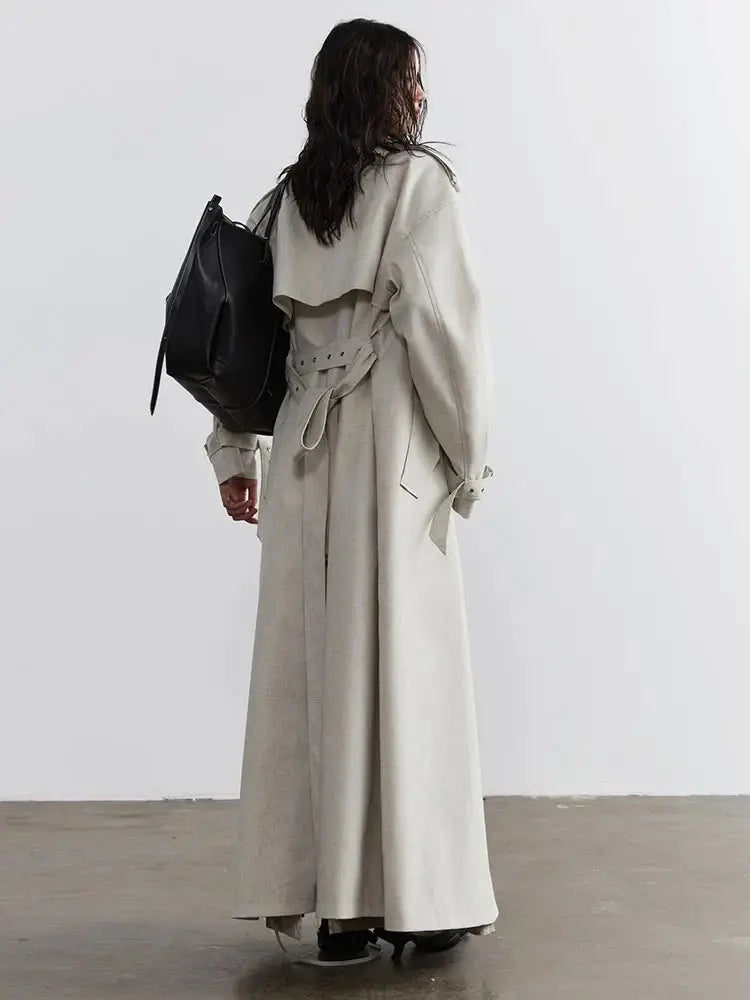 Sahsuha Buckle Trench Coat by Marigold Shadows Marigold Shadows