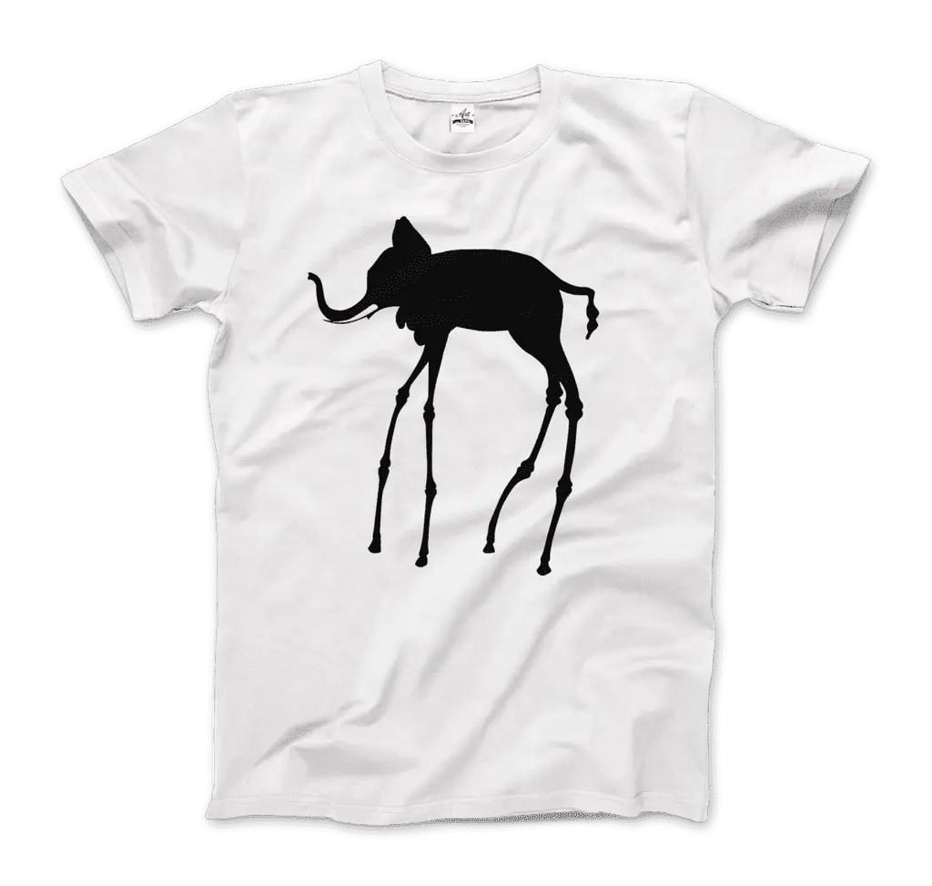 Salvador Dali Elephant Sketch T-Shirt by Art-O-Rama Shop ART-O-RAMA-SHOP