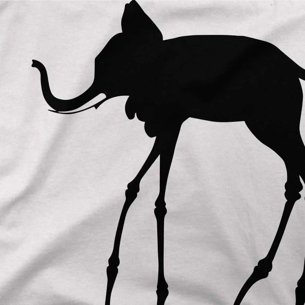 Salvador Dali Elephant Sketch T-Shirt by Art-O-Rama Shop ART-O-RAMA-SHOP
