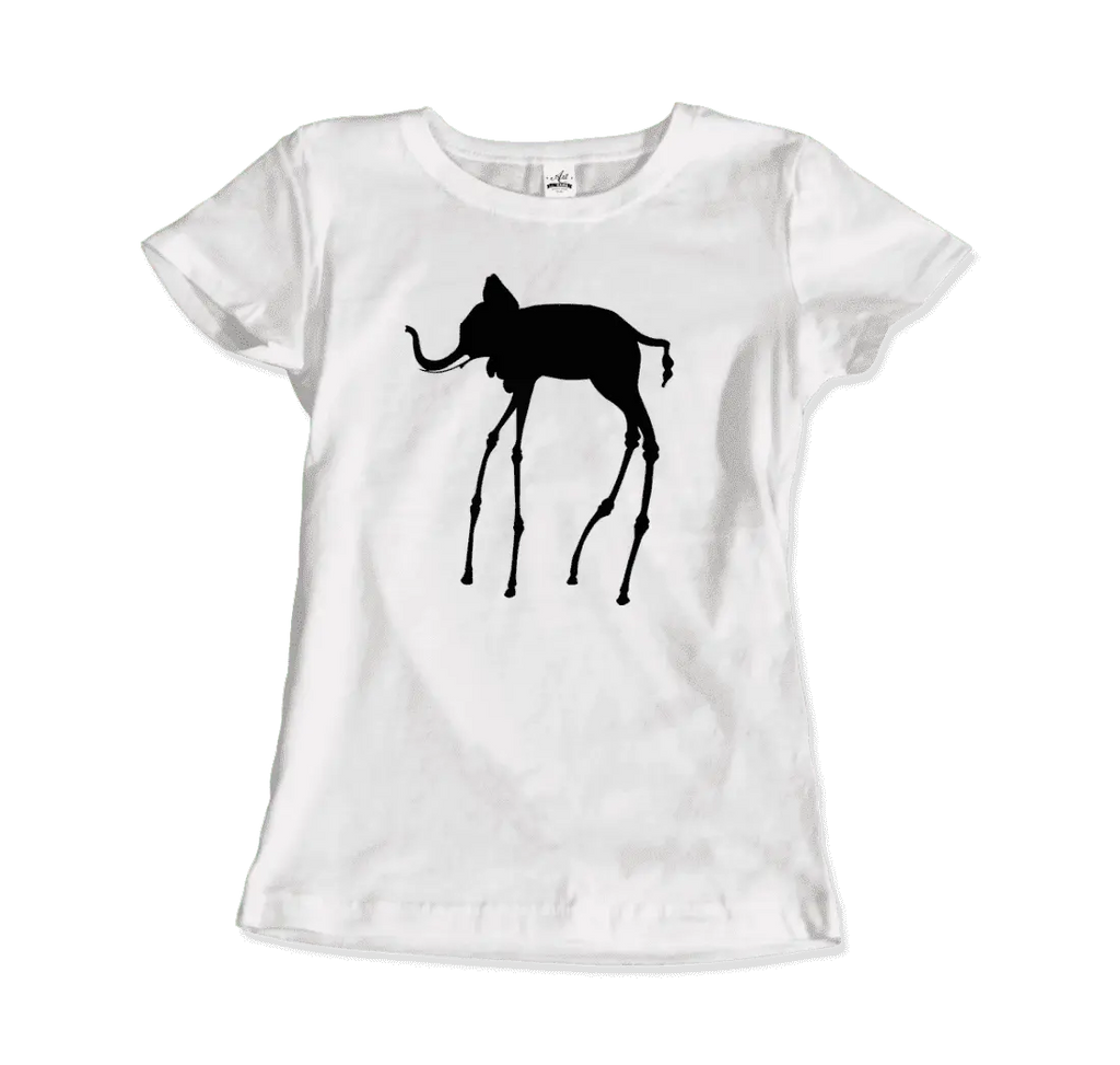Salvador Dali Elephant Sketch T-Shirt by Art-O-Rama Shop ART-O-RAMA-SHOP