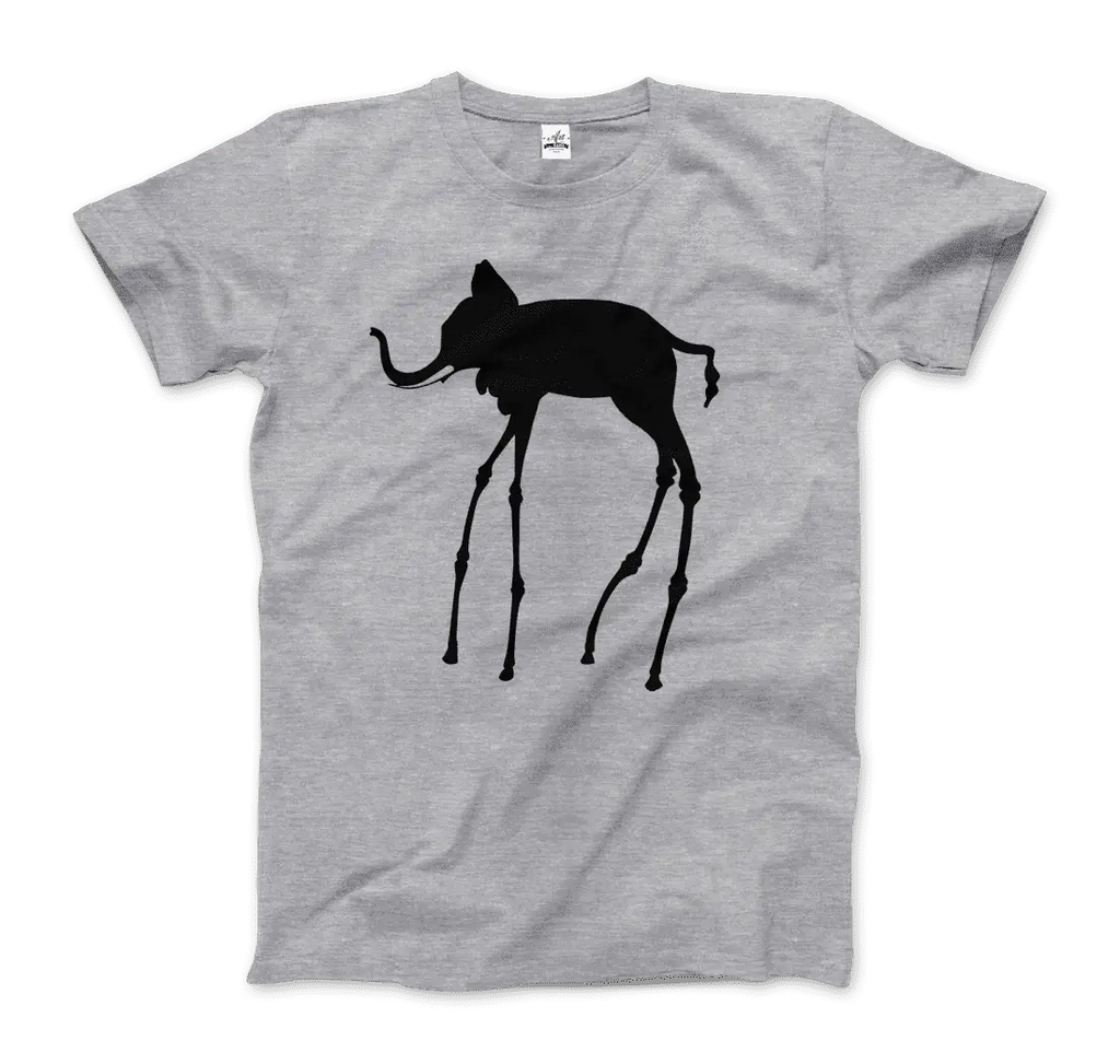 Salvador Dali Elephant Sketch T-Shirt by Art-O-Rama Shop ART-O-RAMA-SHOP