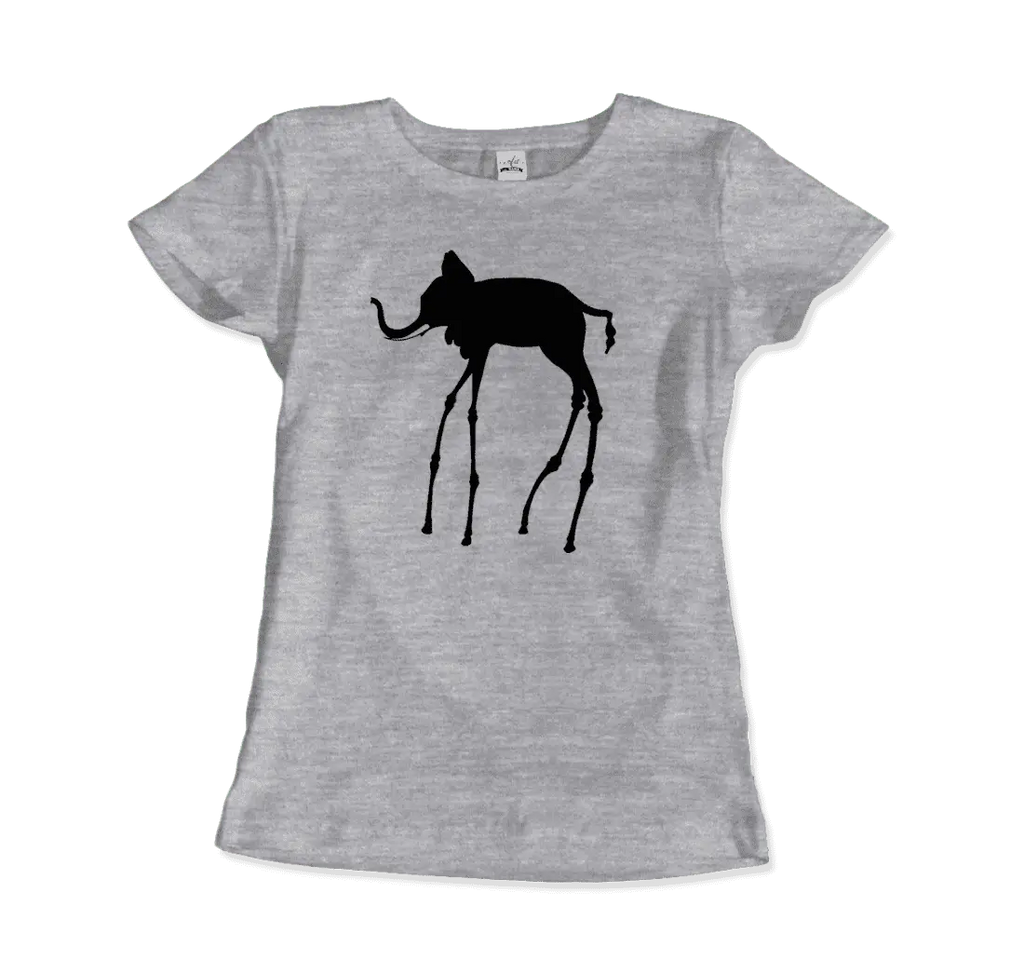 Salvador Dali Elephant Sketch T-Shirt by Art-O-Rama Shop ART-O-RAMA-SHOP