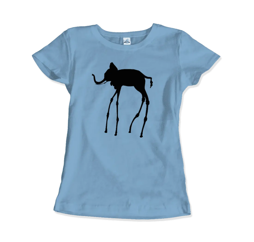 Salvador Dali Elephant Sketch T-Shirt by Art-O-Rama Shop ART-O-RAMA-SHOP