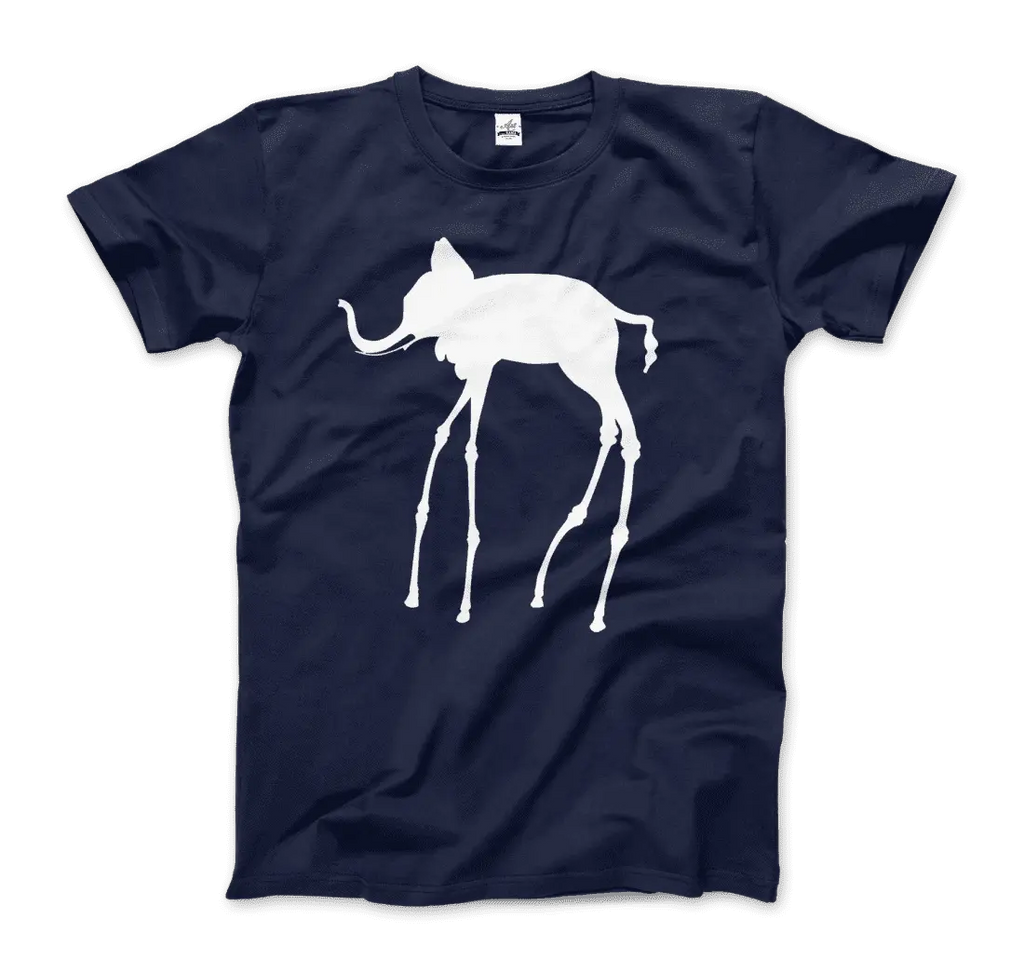 Salvador Dali Elephant Sketch T-Shirt by Art-O-Rama Shop ART-O-RAMA-SHOP