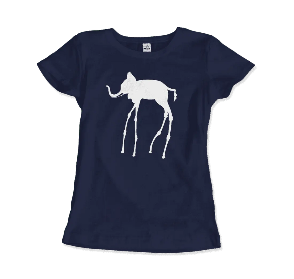 Salvador Dali Elephant Sketch T-Shirt by Art-O-Rama Shop ART-O-RAMA-SHOP