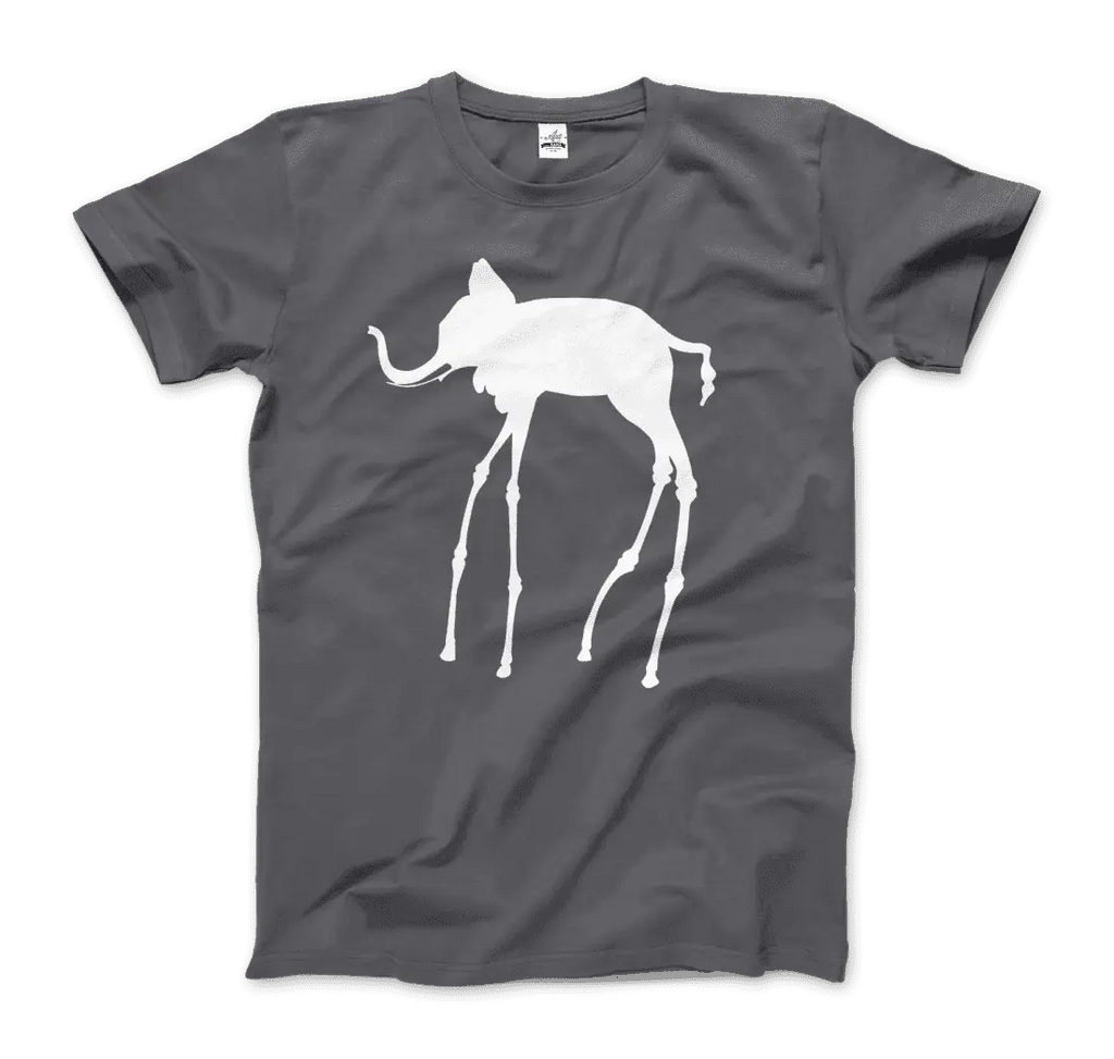 Salvador Dali Elephant Sketch T-Shirt by Art-O-Rama Shop ART-O-RAMA-SHOP