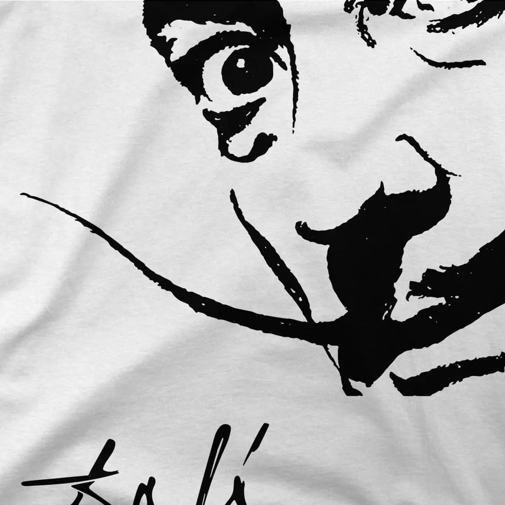 Salvador Dali Portrait Sketch Artwork T-Shirt by Art-O-Rama Shop ART-O-RAMA-SHOP