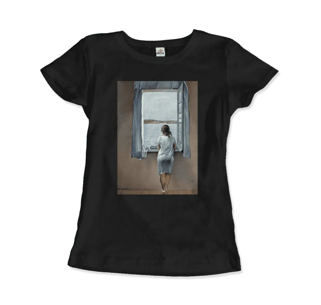 Salvador Dali Young Woman at a Window Artwork T-Shirt by Art-O-Rama Shop ART-O-RAMA-SHOP