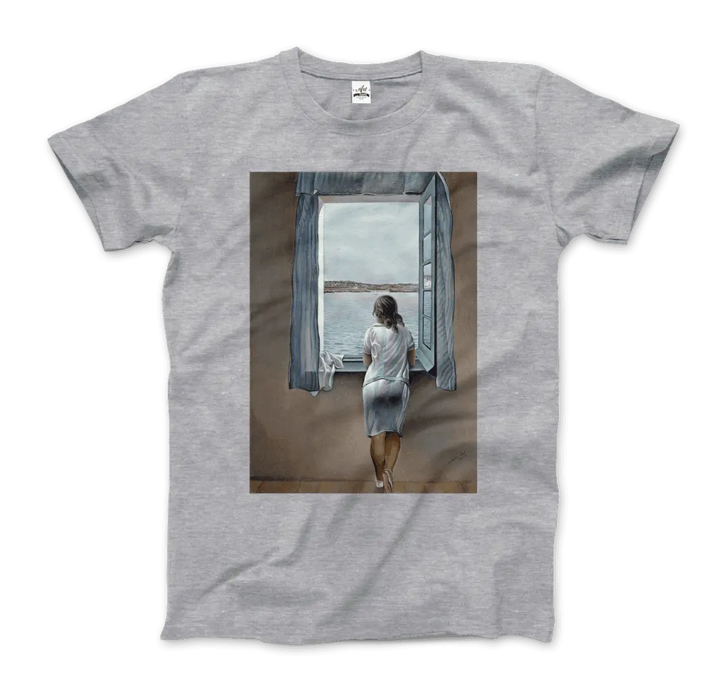 Salvador Dali Young Woman at a Window Artwork T-Shirt by Art-O-Rama Shop ART-O-RAMA-SHOP