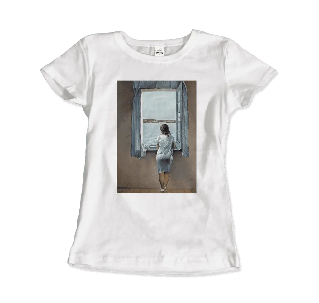 Salvador Dali Young Woman at a Window Artwork T-Shirt by Art-O-Rama Shop ART-O-RAMA-SHOP