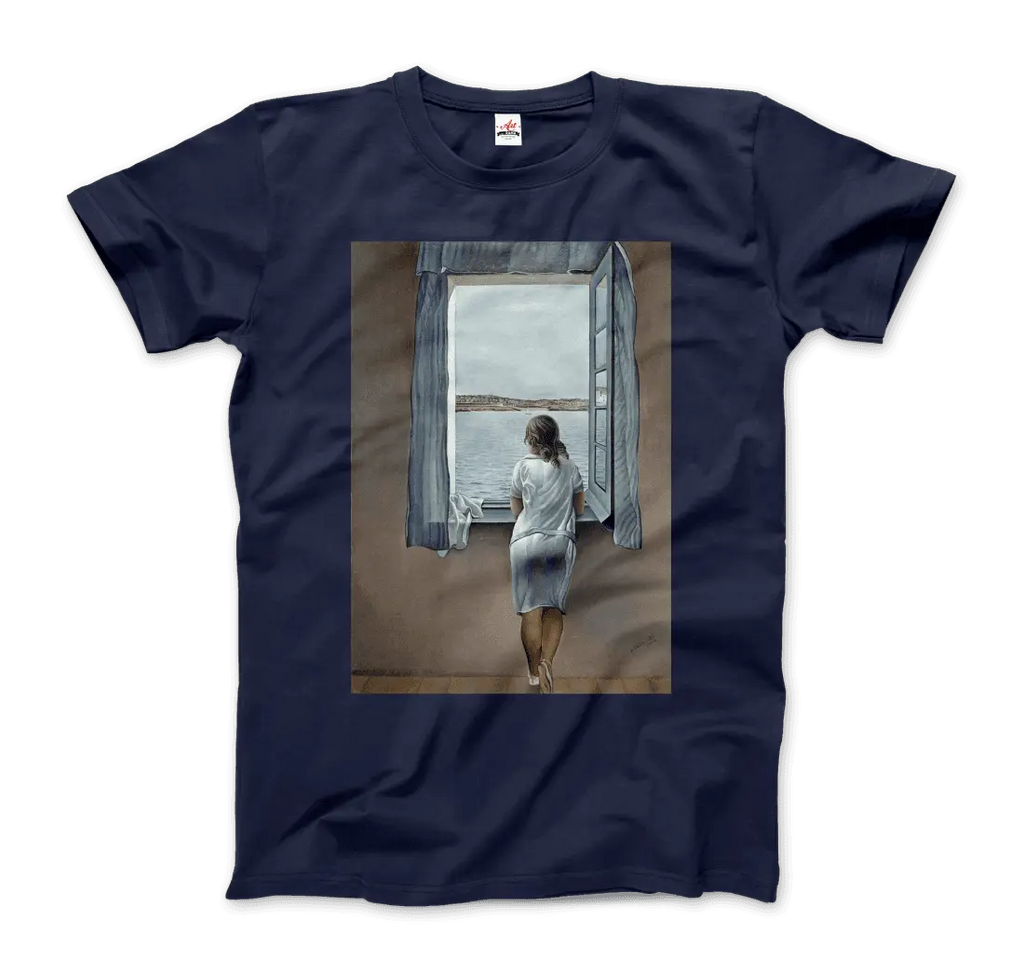 Salvador Dali Young Woman at a Window Artwork T-Shirt by Art-O-Rama Shop ART-O-RAMA-SHOP