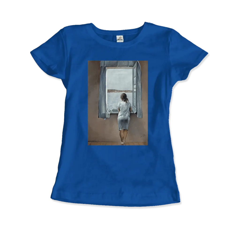 Salvador Dali Young Woman at a Window Artwork T-Shirt by Art-O-Rama Shop ART-O-RAMA-SHOP