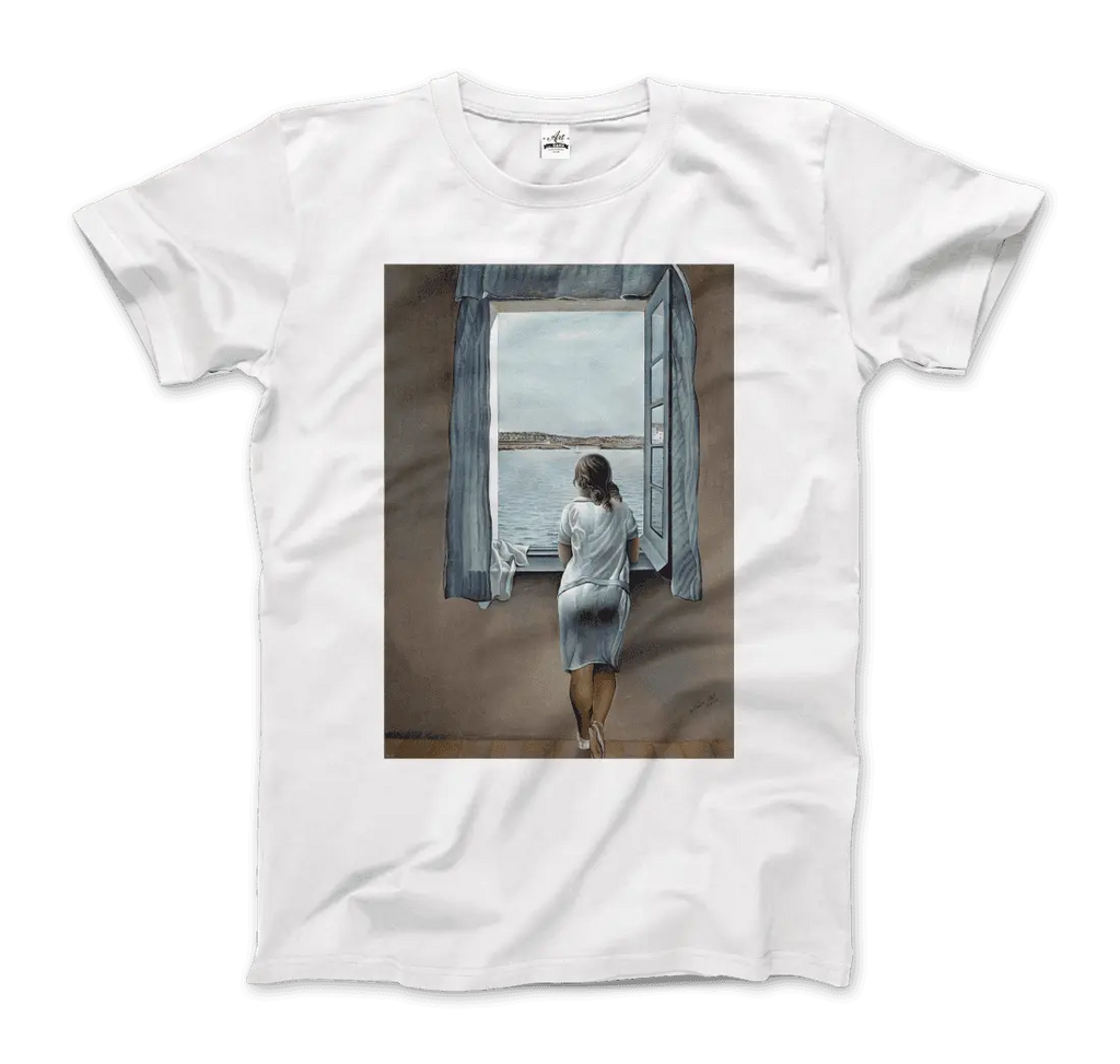 Salvador Dali Young Woman at a Window Artwork T-Shirt by Art-O-Rama Shop ART-O-RAMA-SHOP