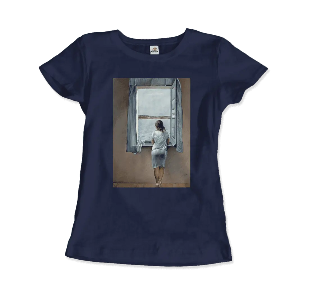 Salvador Dali Young Woman at a Window Artwork T-Shirt by Art-O-Rama Shop ART-O-RAMA-SHOP
