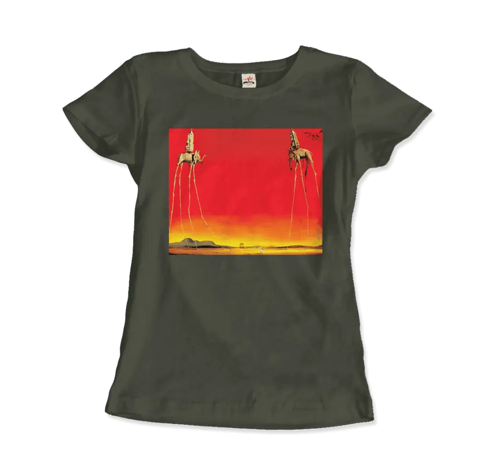 Salvador Dali, The Elephants Artwork T-Shirt by Art-O-Rama Shop ART-O-RAMA-SHOP