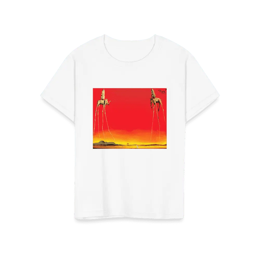Salvador Dali, The Elephants Artwork T-Shirt by Art-O-Rama Shop ART-O-RAMA-SHOP