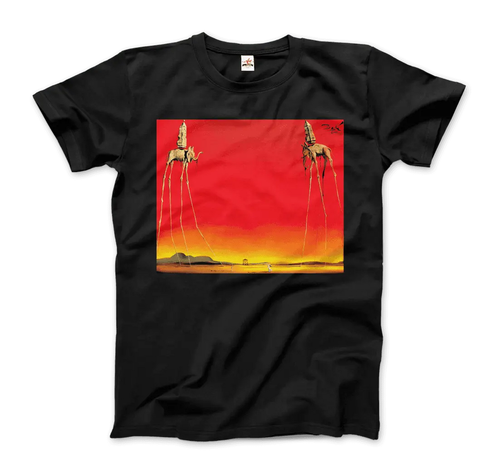 Salvador Dali, The Elephants Artwork T-Shirt by Art-O-Rama Shop ART-O-RAMA-SHOP