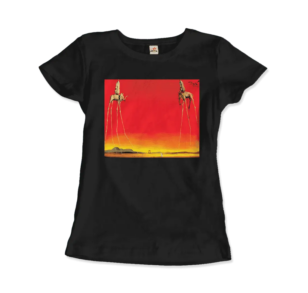 Salvador Dali, The Elephants Artwork T-Shirt by Art-O-Rama Shop ART-O-RAMA-SHOP