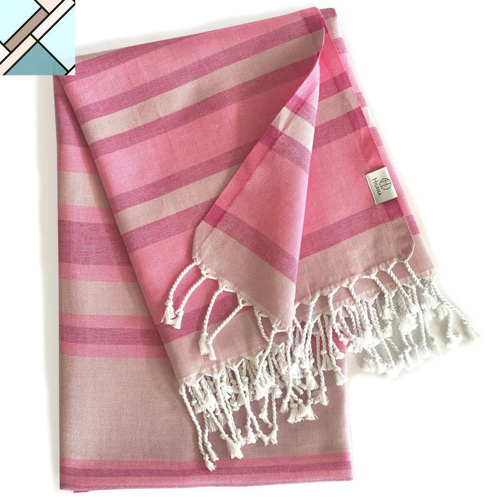 Samara Sustainable Turkish Towel Pink by Eco Hilana HILANA UPCYCLED COTTON