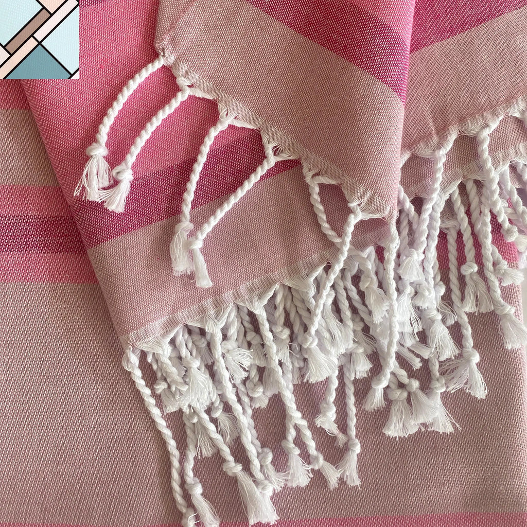 Samara Sustainable Turkish Towel Pink by Eco Hilana HILANA UPCYCLED COTTON