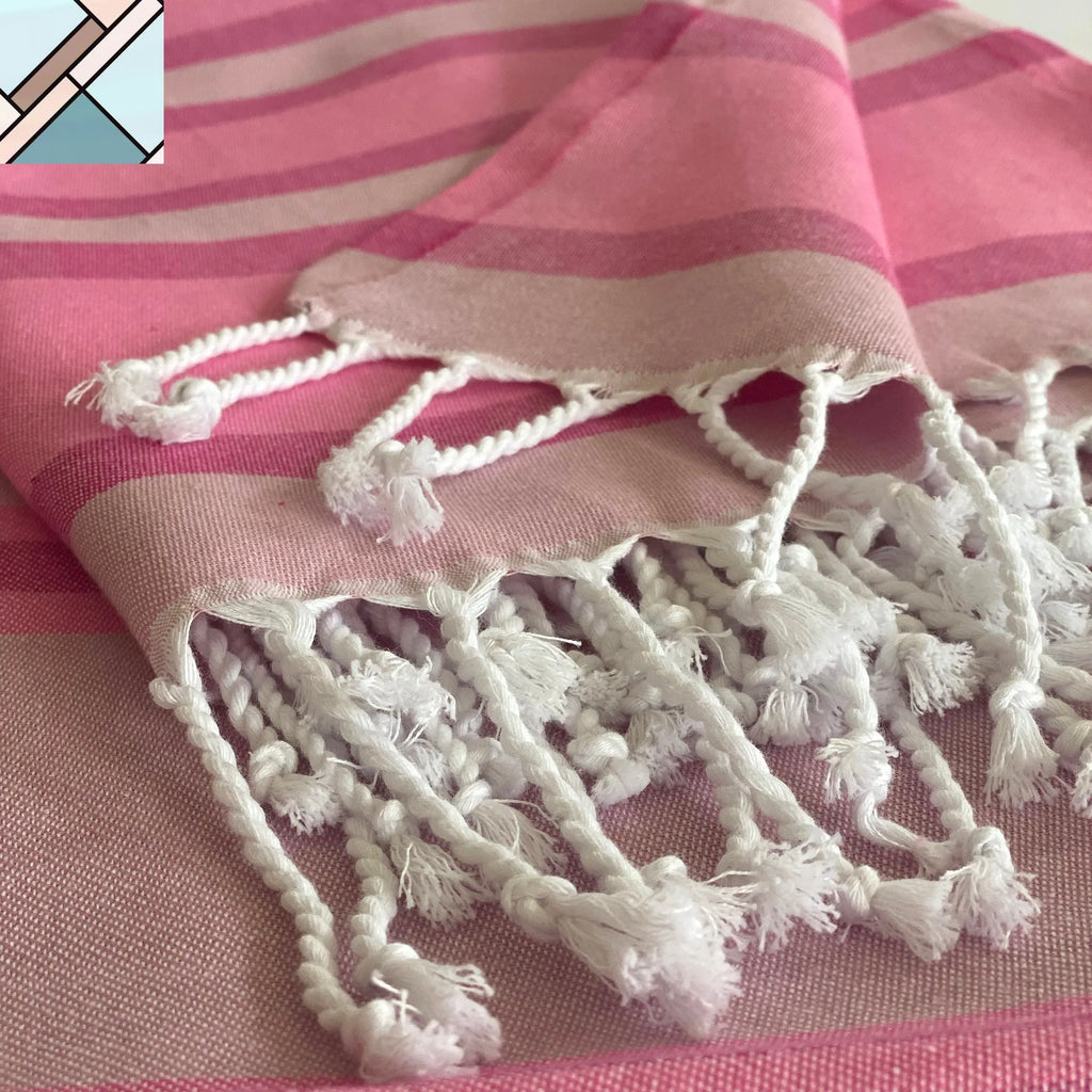 Samara Sustainable Turkish Towel Pink by Eco Hilana HILANA UPCYCLED COTTON