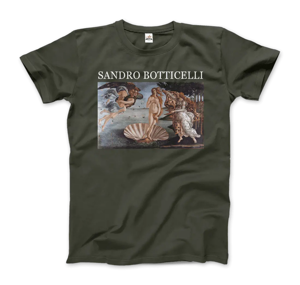 Sandro Botticelli - The Birth of Venus Artwork T-Shirt by Art-O-Rama Shop ART-O-RAMA-SHOP