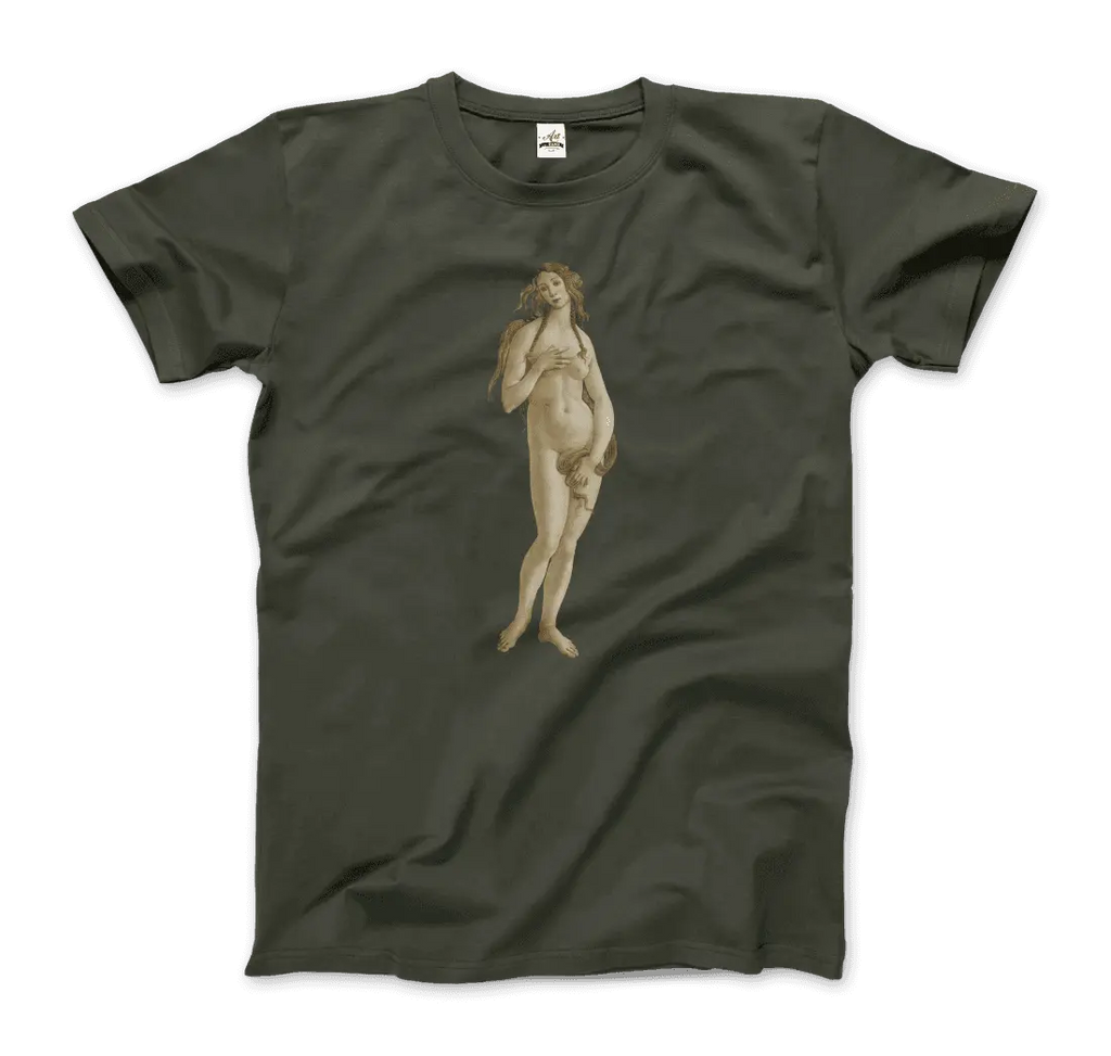 Sandro Botticelli - Venus (from The Birth of Venus) Artwork T-Shirt by Art-O-Rama Shop ART-O-RAMA-SHOP