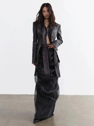 Sangee Vegan Leather Zipper Jacket by Marigold Shadows Marigold Shadows
