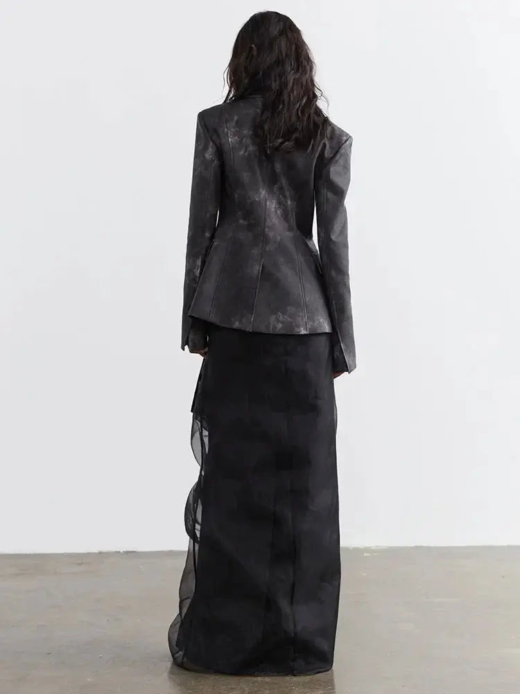 Sangee Vegan Leather Zipper Jacket by Marigold Shadows Marigold Shadows