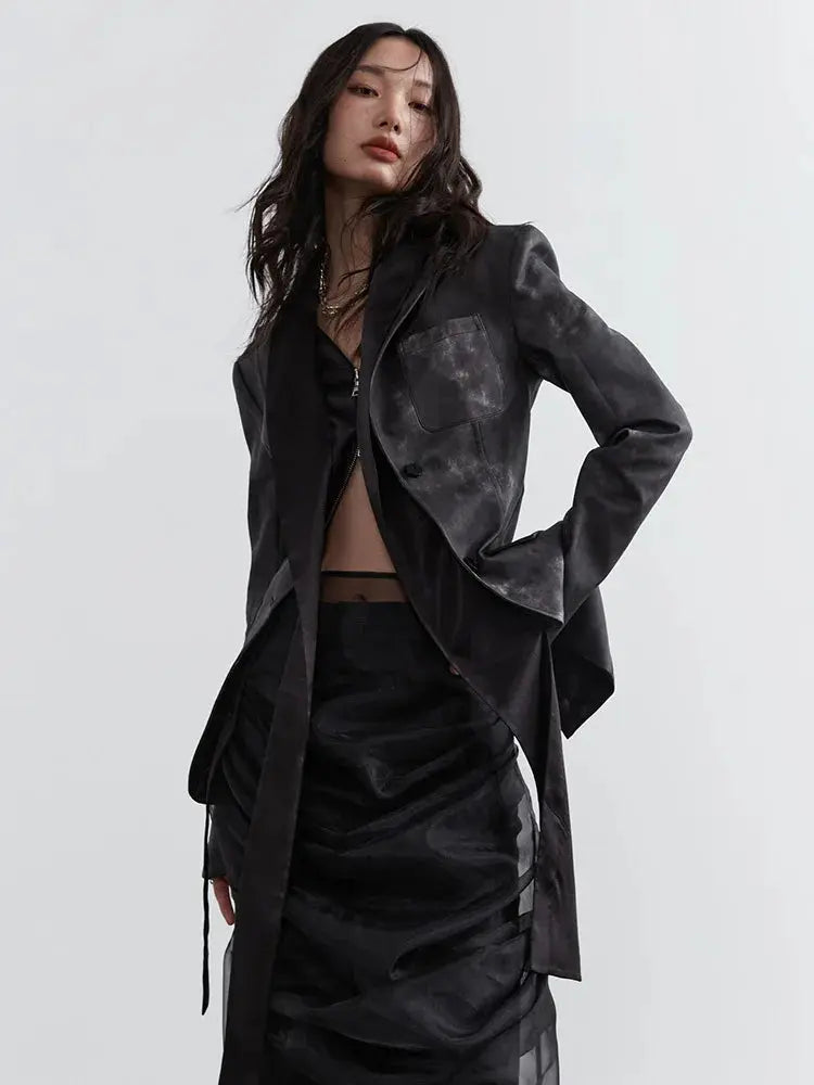 Sangee Vegan Leather Zipper Jacket by Marigold Shadows Marigold Shadows