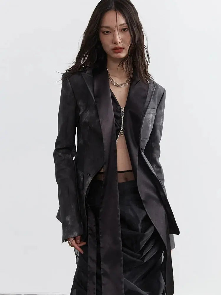 Sangee Vegan Leather Zipper Jacket by Marigold Shadows Marigold Shadows